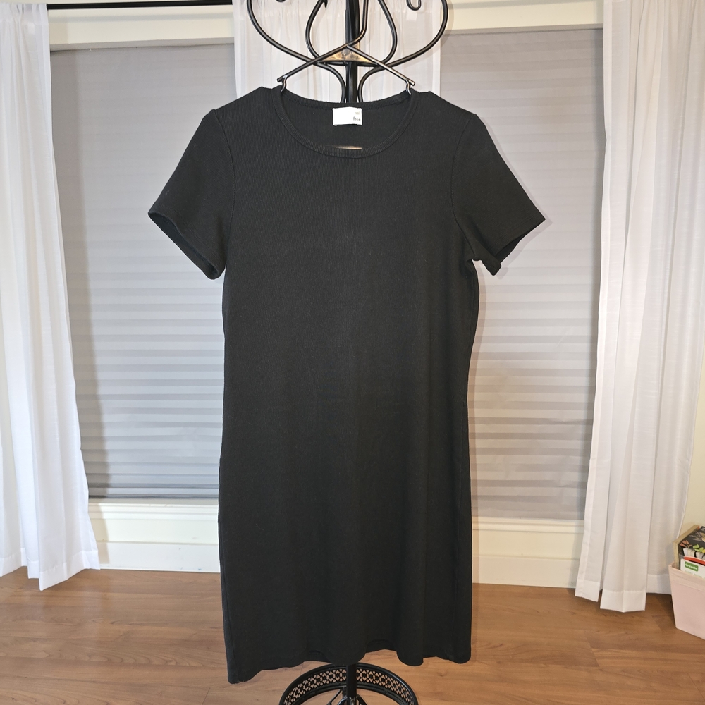 Wilfred Free OASIS DRESS Aritzia Wilfred Classic Black Mini Dress Large - Picture 2 of 10